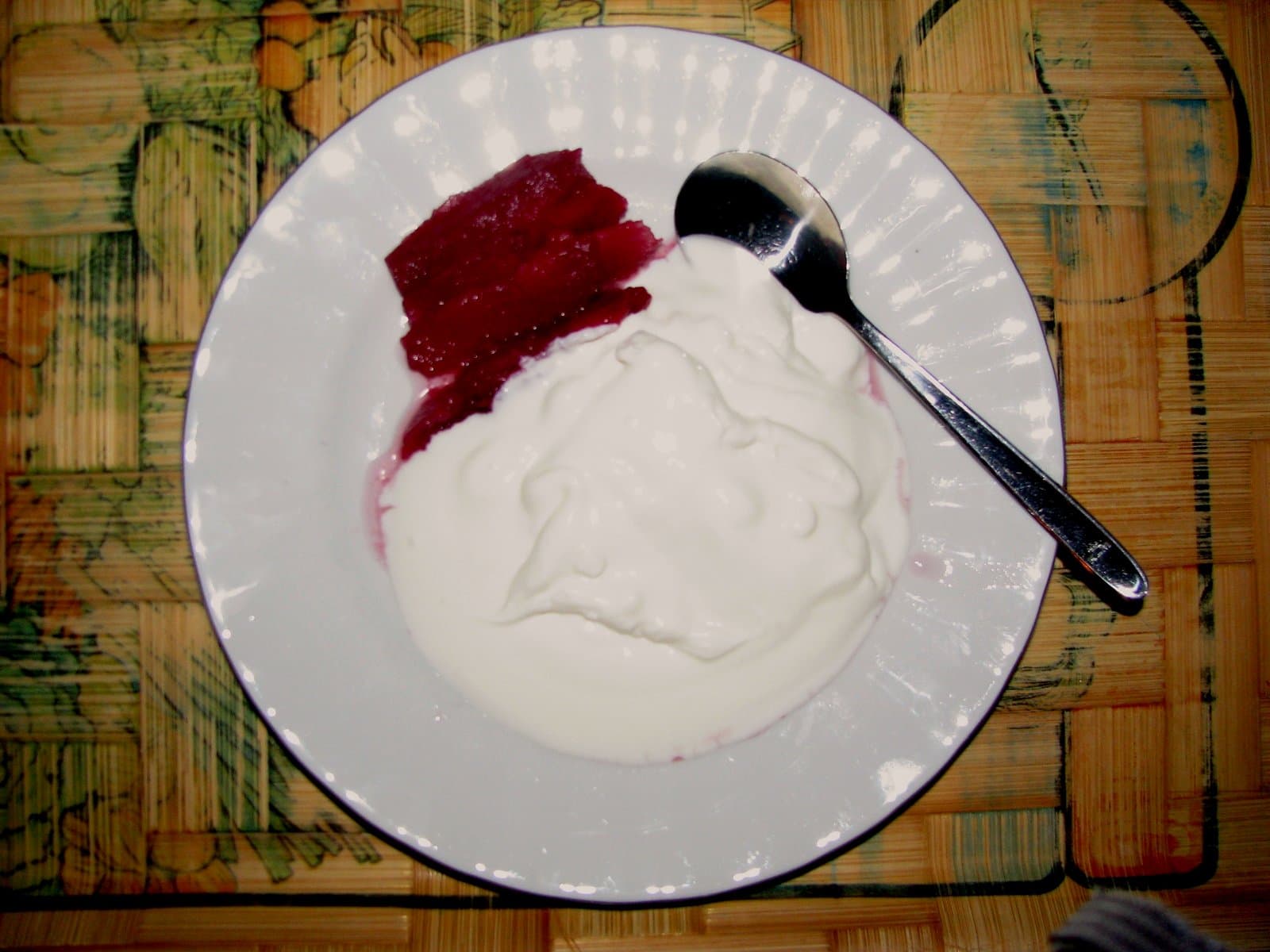 A bowl of strained yogurt